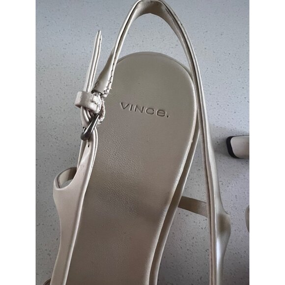 Vince Bianca Pump Cream leather heels size 7 NEW - Picture 5 of 9